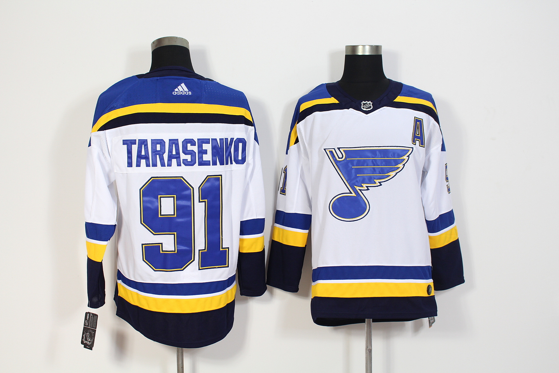 Men's St. Louis Blues #91 Vladimir Tarasenko White Stitched NHL Jersey